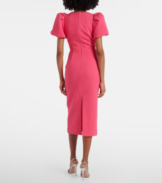 Rebecca Vallance Posey Puff Sleeve Midi Dress photo 3