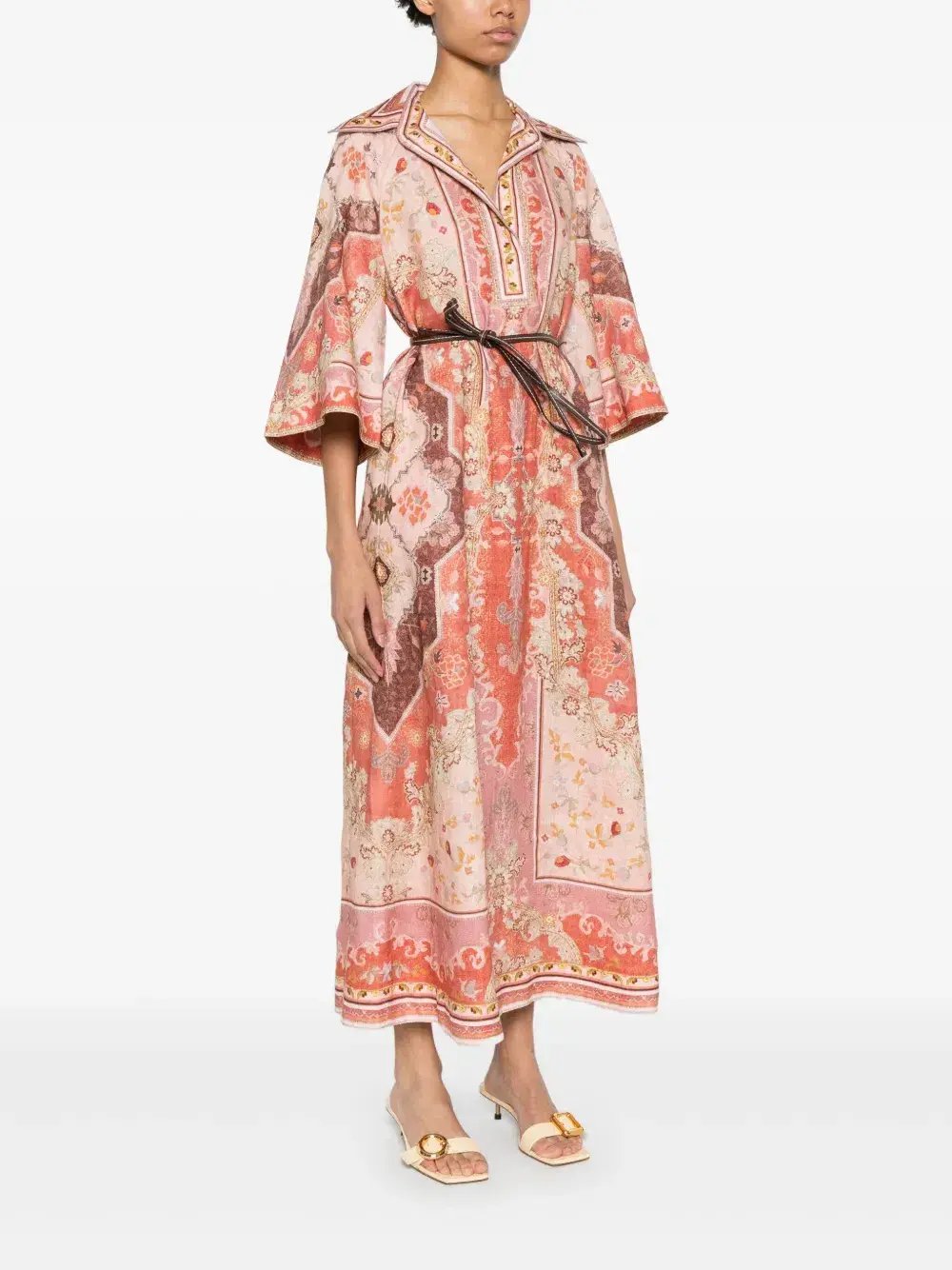 Zimmermann Wylie Midi Dress Multi Size 12 photo 2