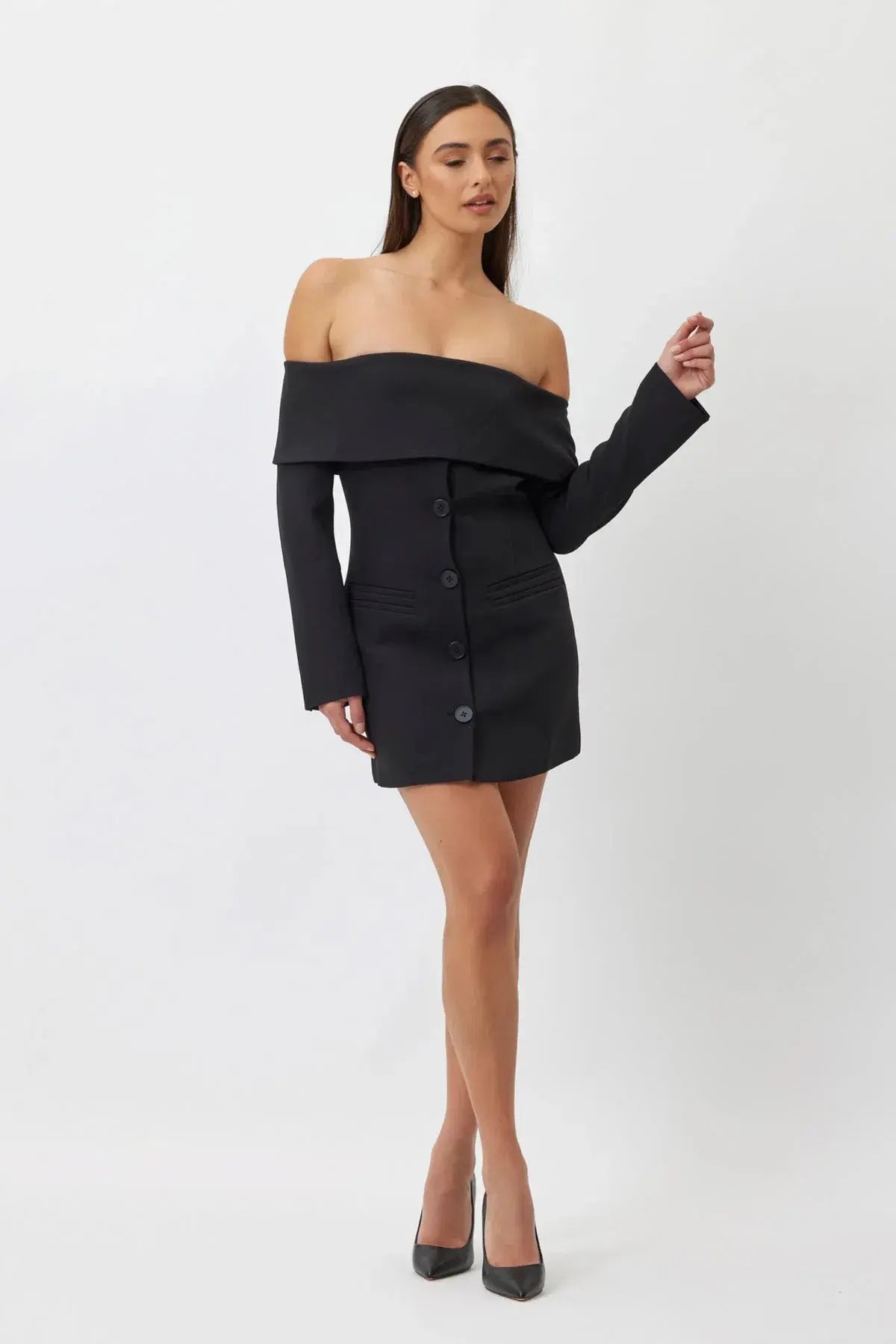Bianca and Bridgett Chloe Blazer Dress Black Size 8 photo 2