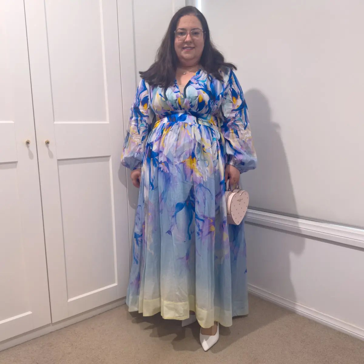 Karen Millen Ombre Floral Silk Maxi Dress Multi Size 22 photo 3