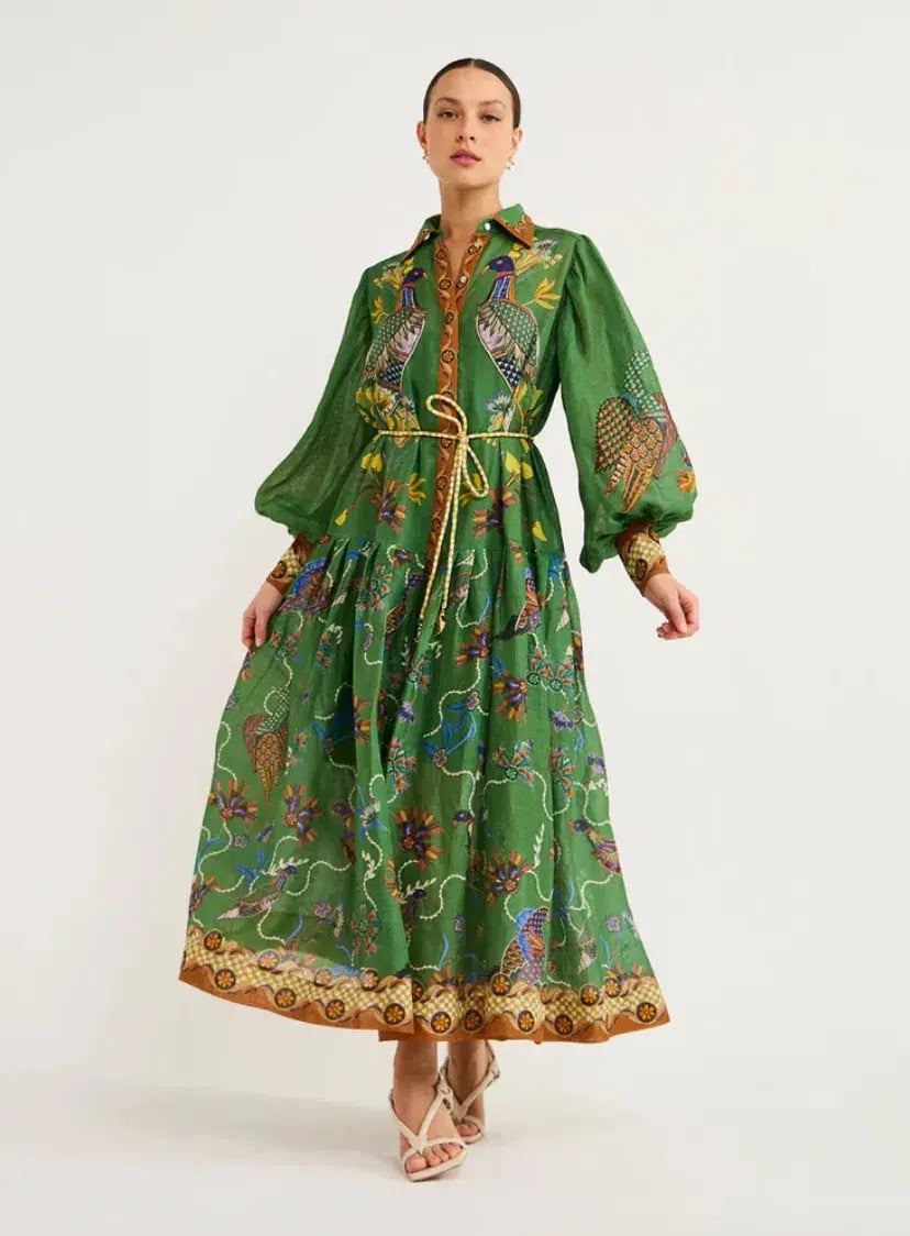 Alemais Birdie Shirtdress Green Size AU 6 photo 2
