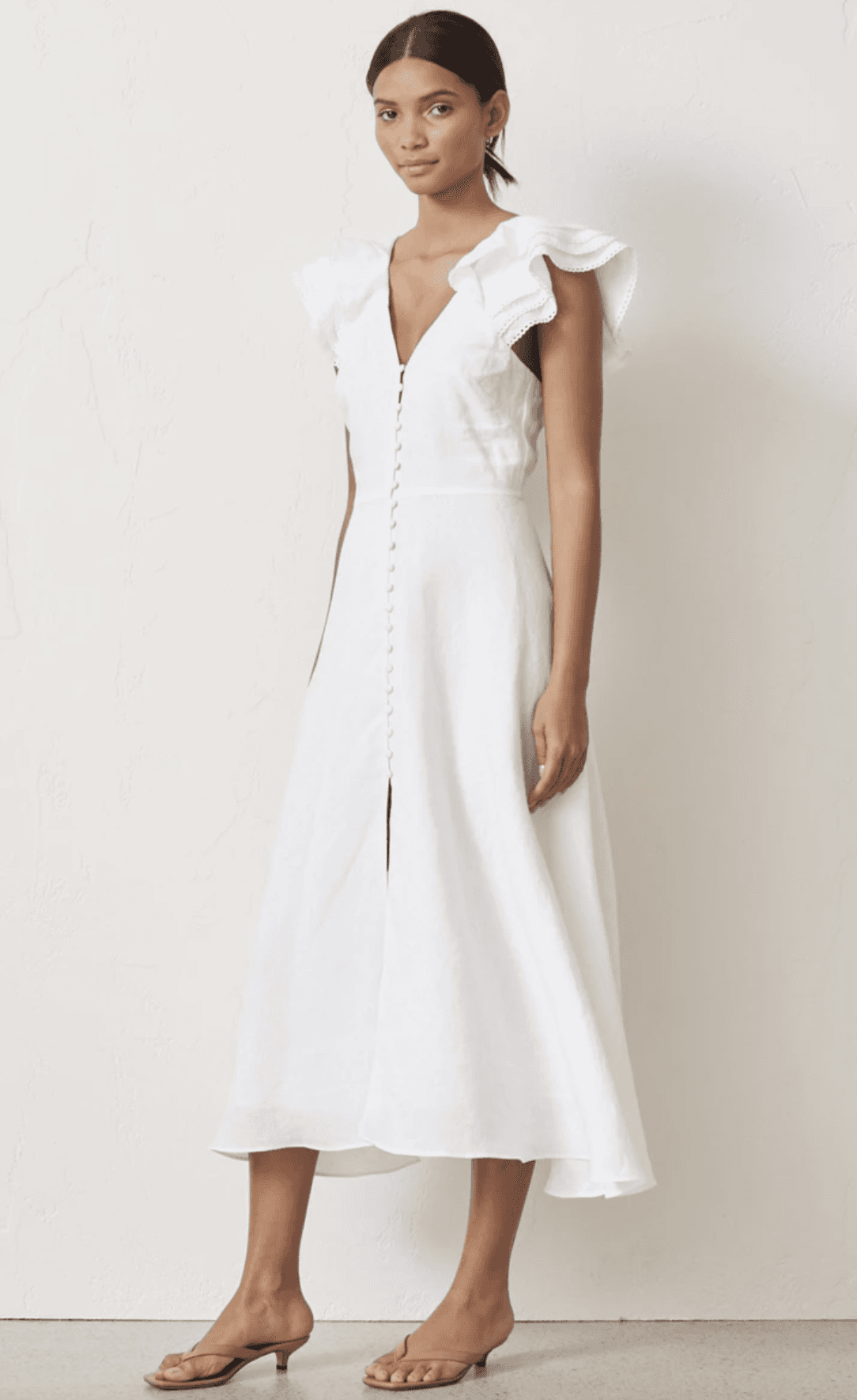 "Bec & Bridge" La Fontelina linen dress, white, size 10, RRP $360 photo 2