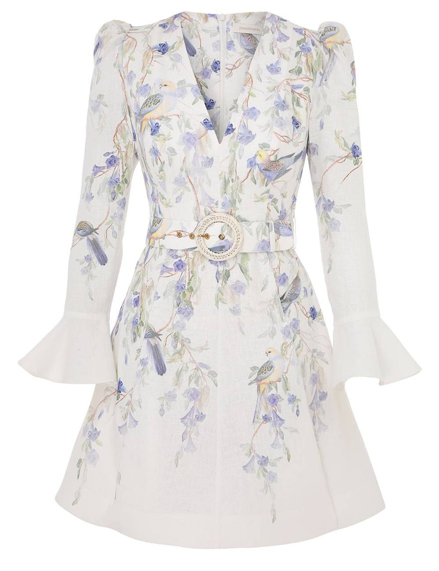Zimmermann Natura Belted Floral-print Linen Mini Dress photo 3