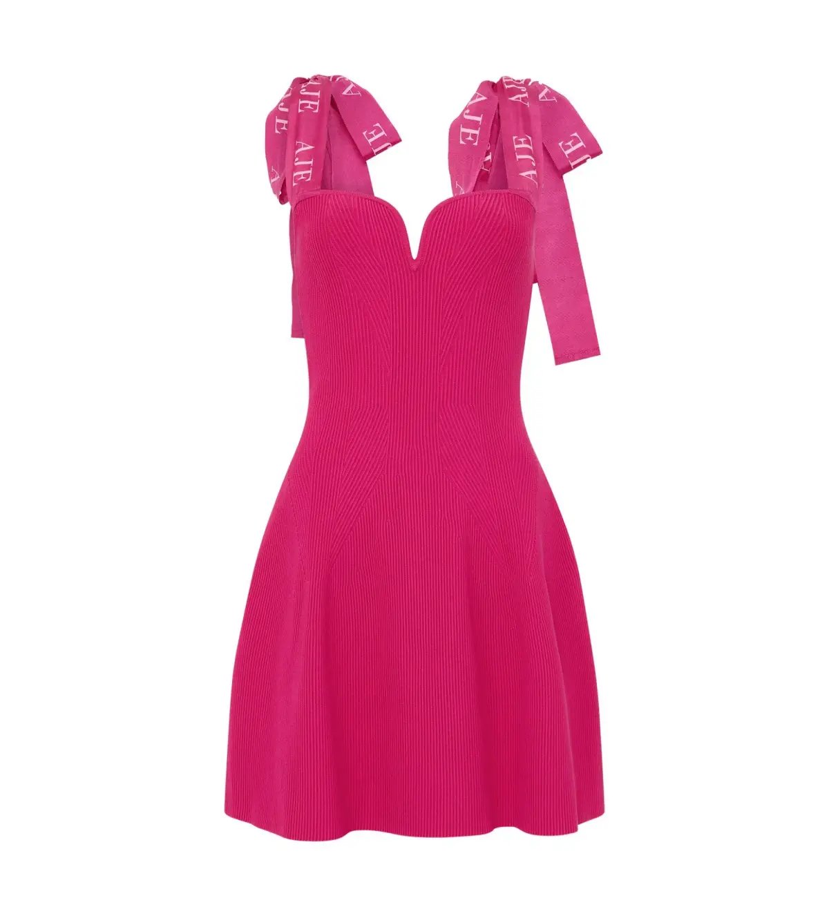 Aje Amber Knit Dress Fuchsia Size 8 photo 2