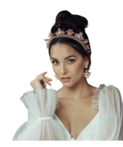 Ashlee Lauren Rose Gold Sofia Pearl Earrings photo 4