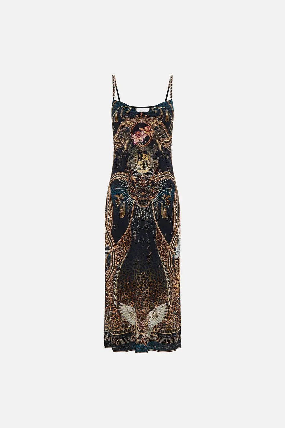 Camilla x Robbie Williams Rockstar Royalty Long Bias Slip Dress Multi Size XL / Au 16 photo 5