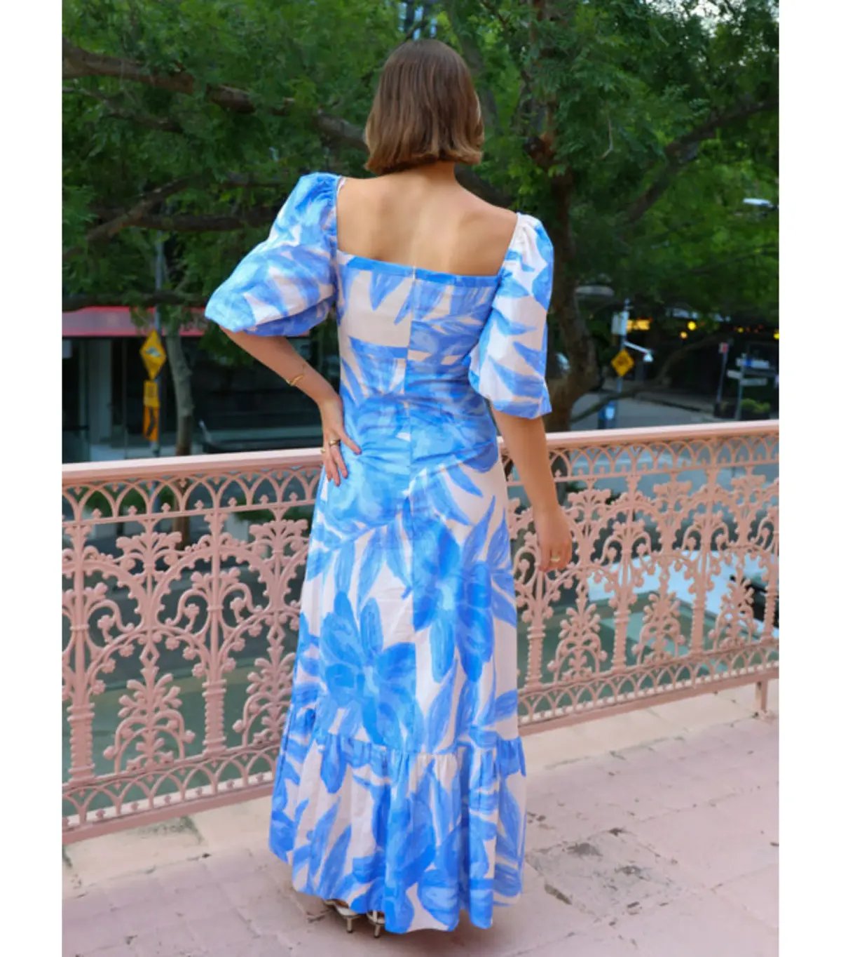 By Nicola Camille Maxi Dress in Blue Lagoon Size AU 10 photo 4