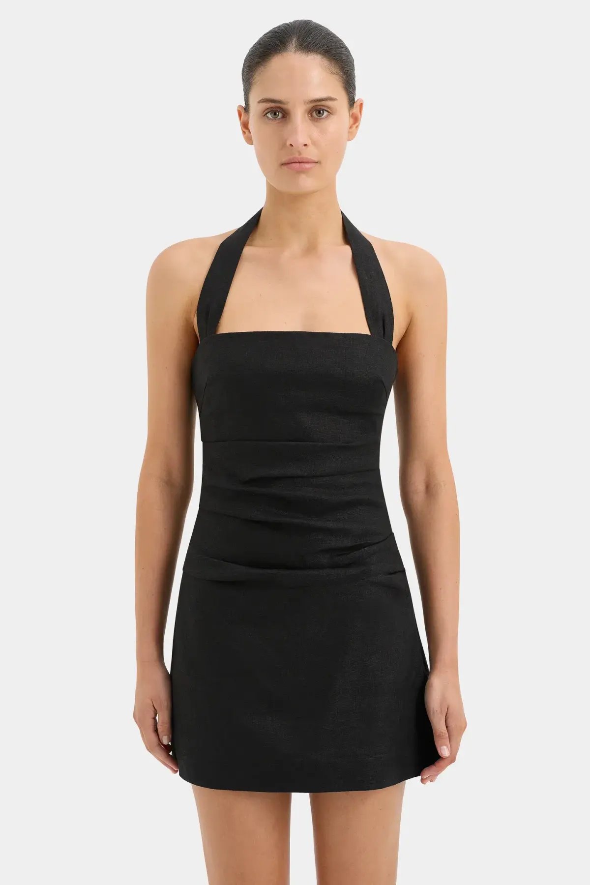 Sir The Label Noemi Halter Mini Dress in Black Size 1 / AU 8 photo 2
