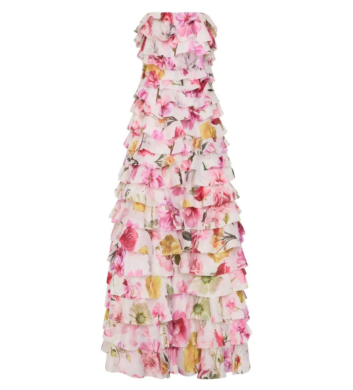 AJE Fleur Pleated Gown Collage Floral Size 8 photo 5
