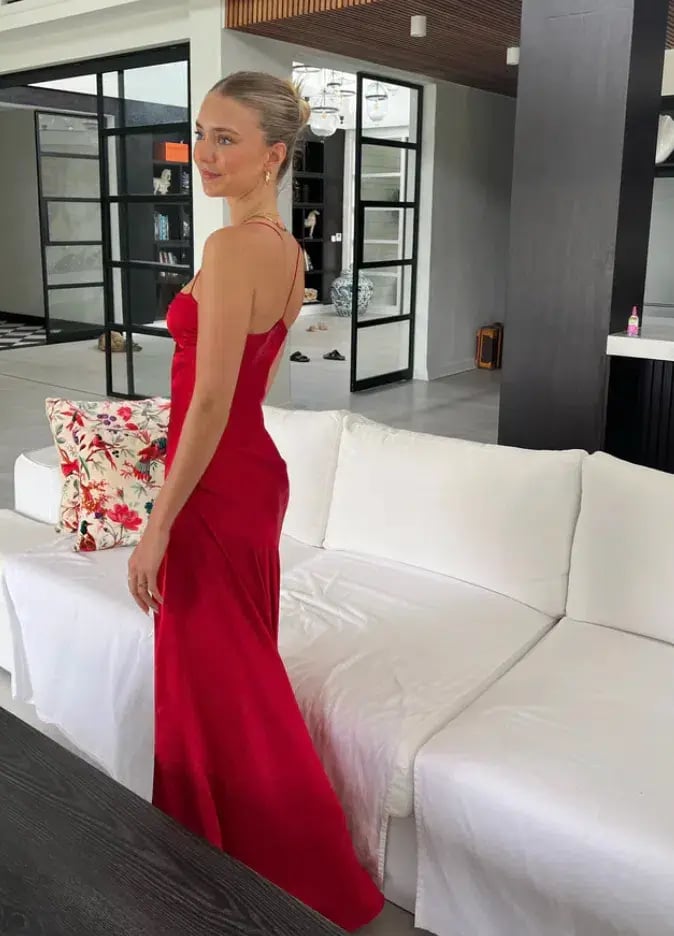 HNTR The Label Gaia Gown Red Size AU 6 photo 3