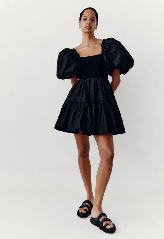 Aje Casa Puff Sleeve Mini Dress Black Size 10 photo 5