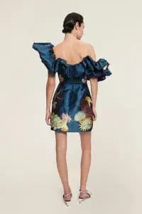 Alemais Dorian Mini Dress Navy Size AU 14 photo 2