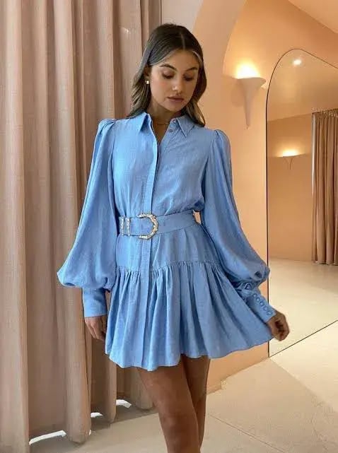 Acler Sherwood Dress in Cornflower Blue Size AU 10 photo 2