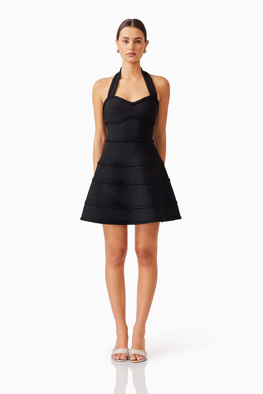 Elliatt Katlyn Halter Mini Dress - Black photo 2