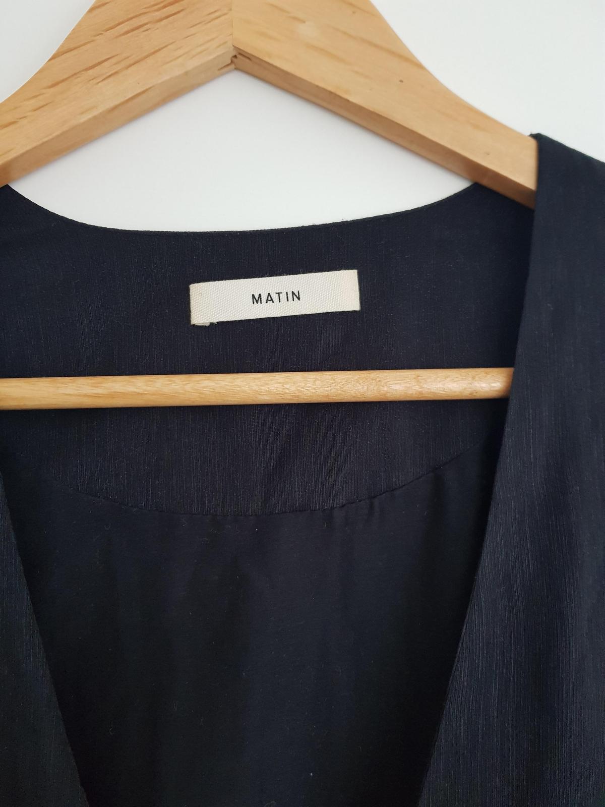 Matin, Westbourne Mini Wrap Dress, Black, size 8 photo 4