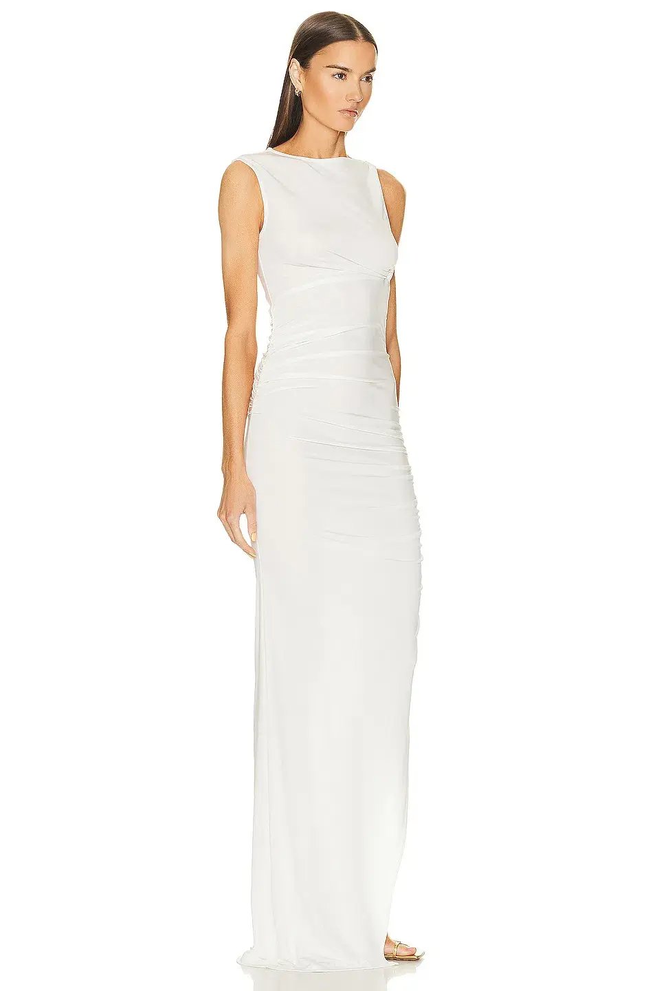 Christopher Esber Gesine Twisted Column Dress White Size 6 AU photo 3