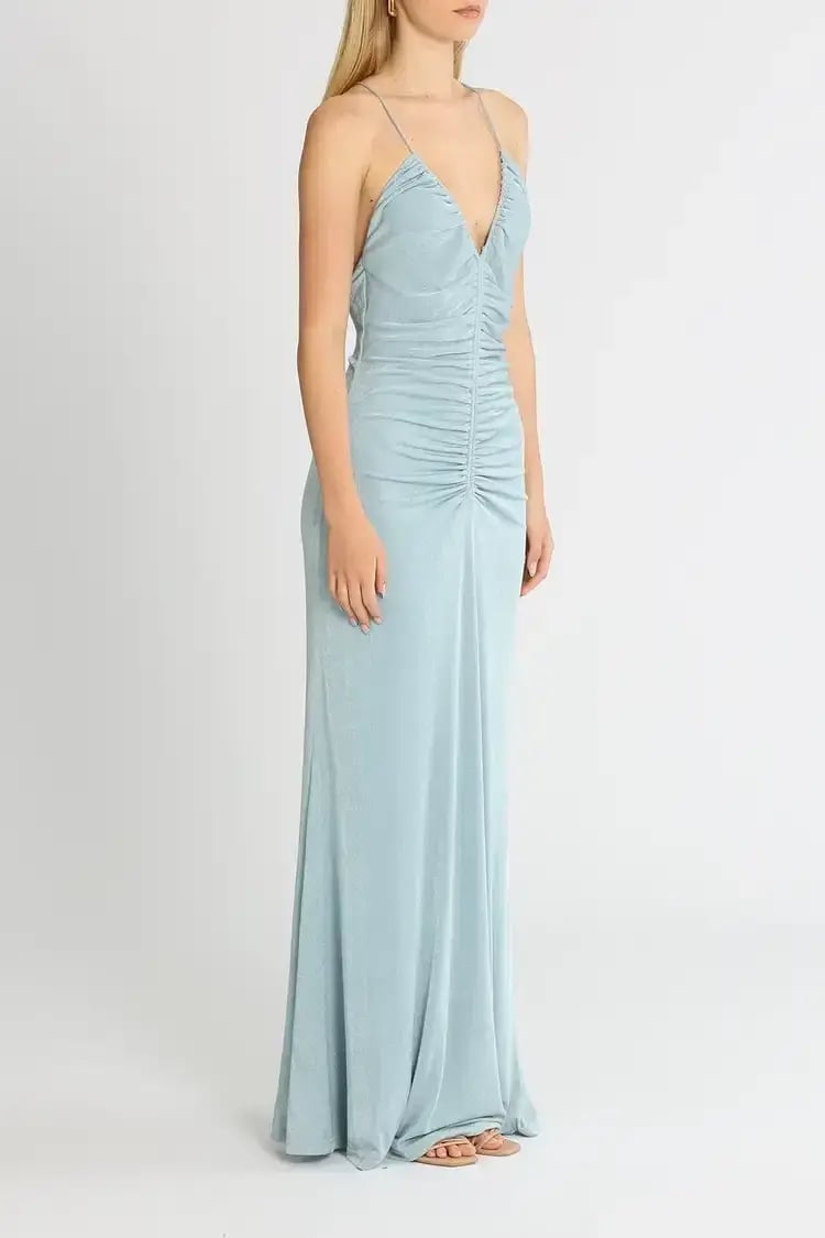 Misha Avoca Gown Blue Size 8/S photo 2