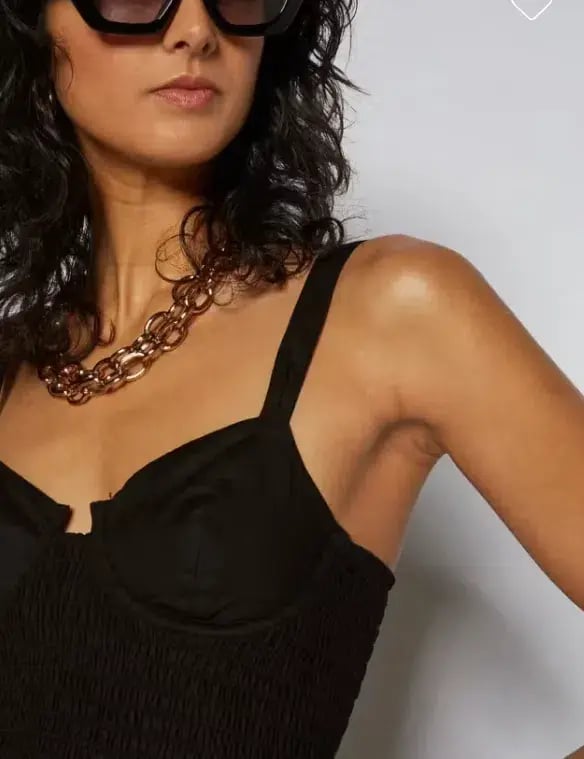 Scanlan Theodore Cotton Bralette Midi Dress Black Size 6 photo 2