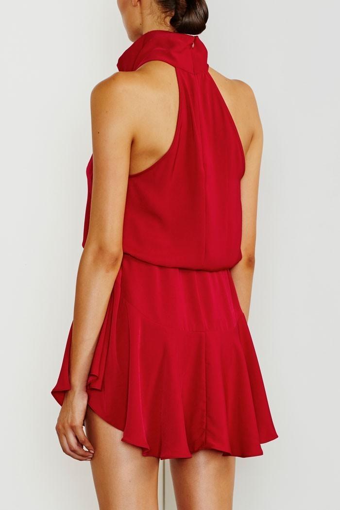High Neck Drawstring Mini Dress photo 2