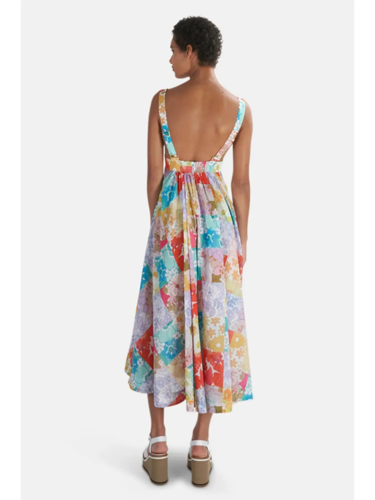Zimmermann Bells Tie Front Long Dress Multi Floral Size 0P / AU 6 photo 2