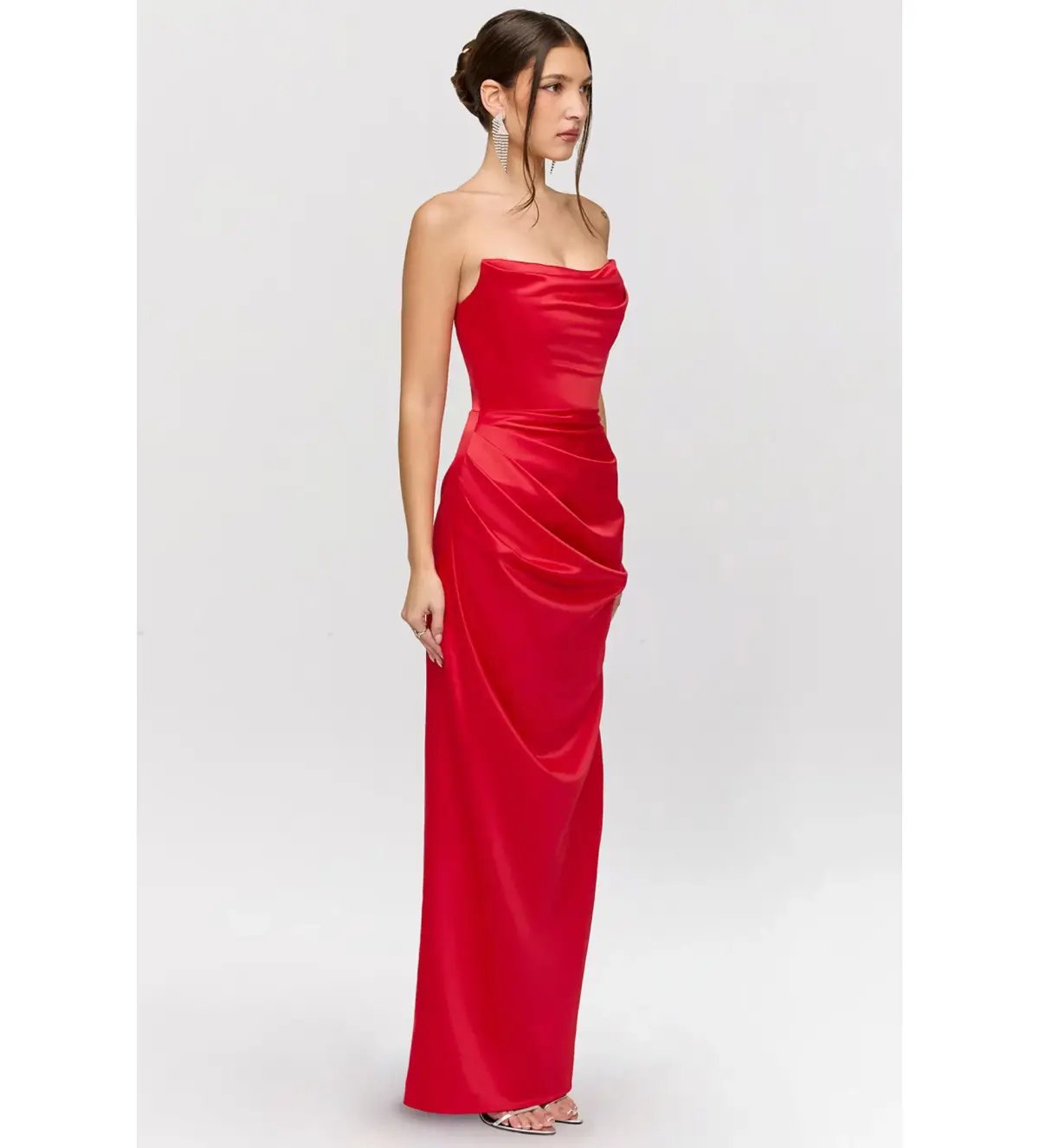 House of CB Adrienne Maxi Dress Red Size M/AU 10 photo 4
