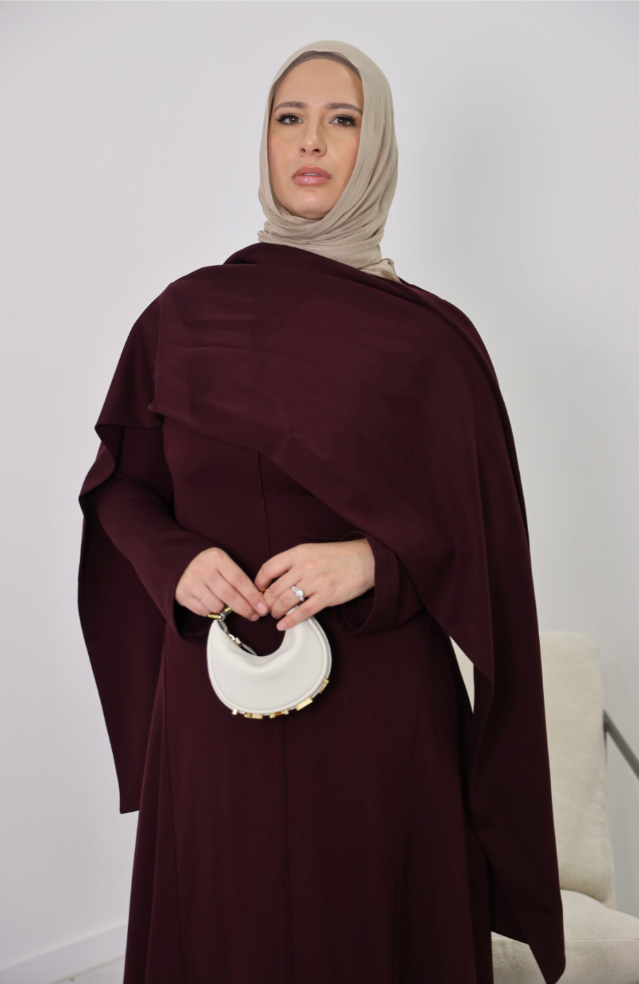 ELYSIAN DRESS BY MUZA BURGUNDY photo 8