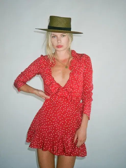Realisation Par The Alexandra Mini Dress in Red Star Size XS / Au 6 photo 4