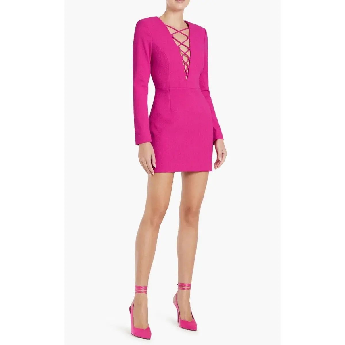 Rebecca Vallance Cupids Bow Mini Dress Pink Size 12 photo 3