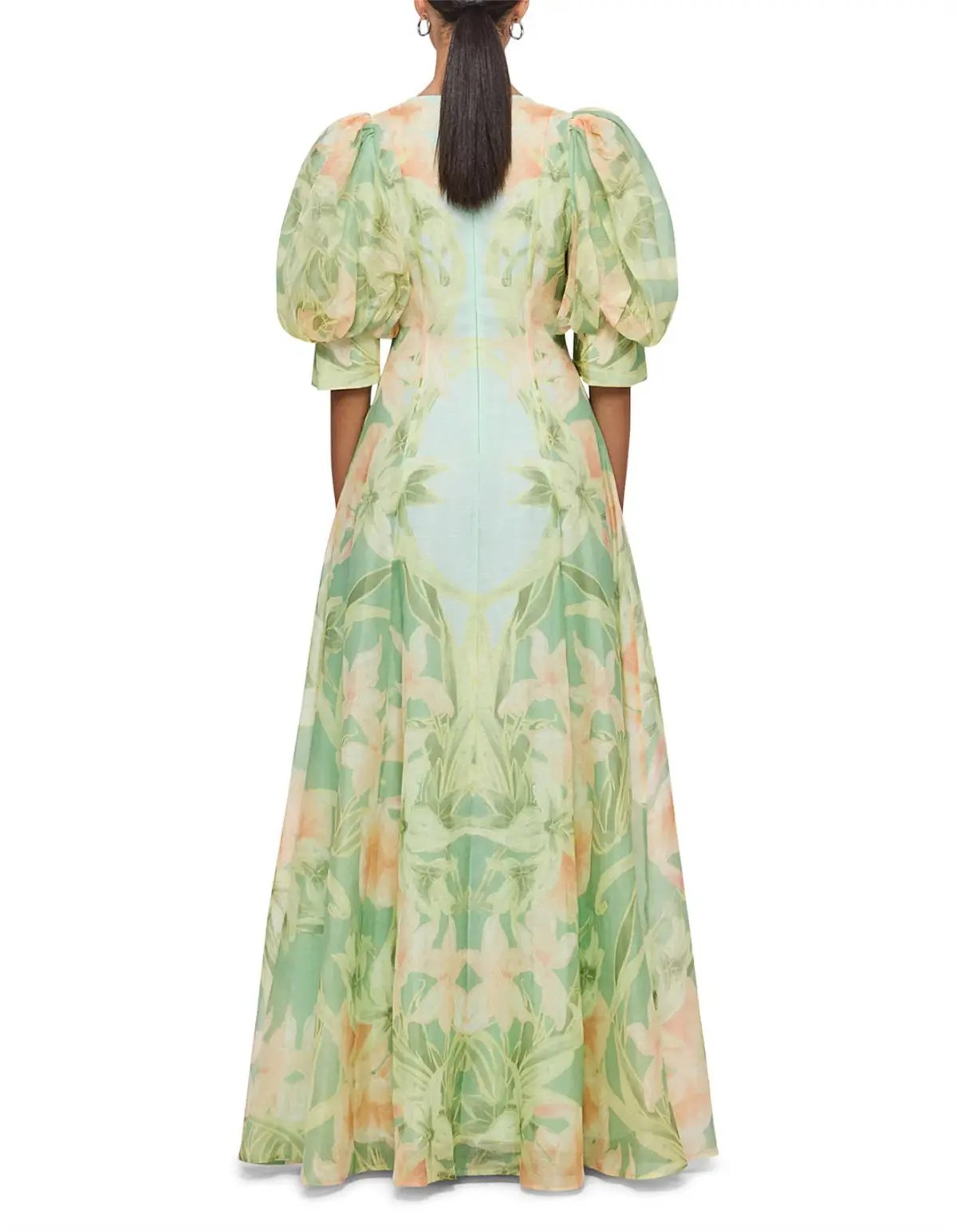 Lucia V Neck Maxi Dress Green Size 10 photo 2