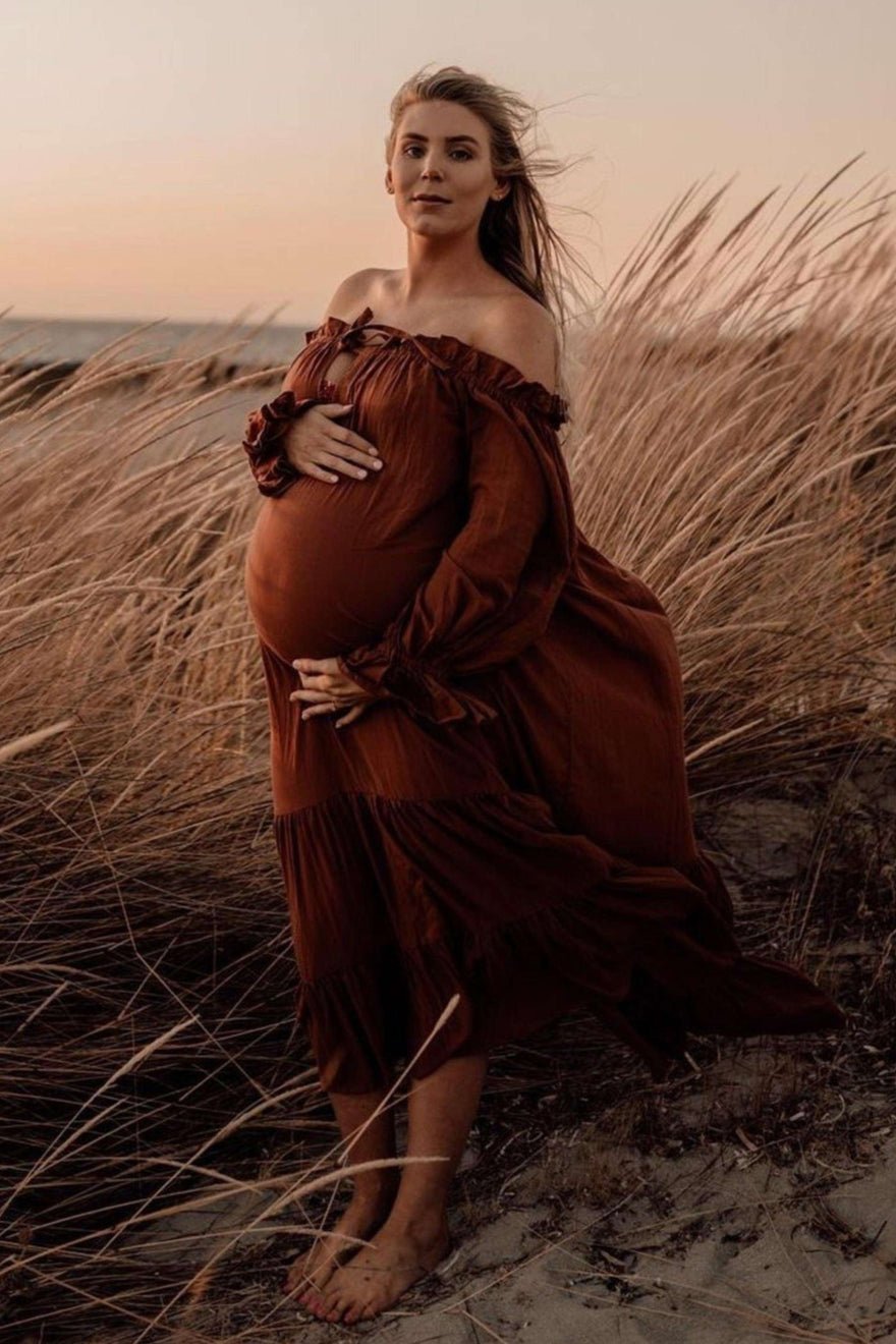 Hazel & Folk Emmaline Maxi Gown - Cinnamon photo 3