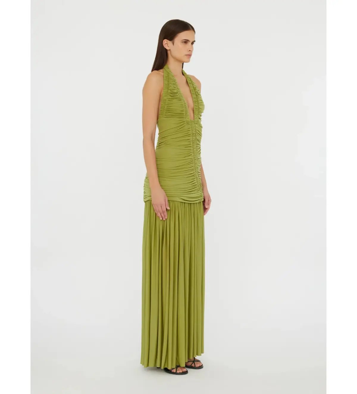 Christopher Esber Orion Gown in Green Olive Size S / AU 8 photo 2