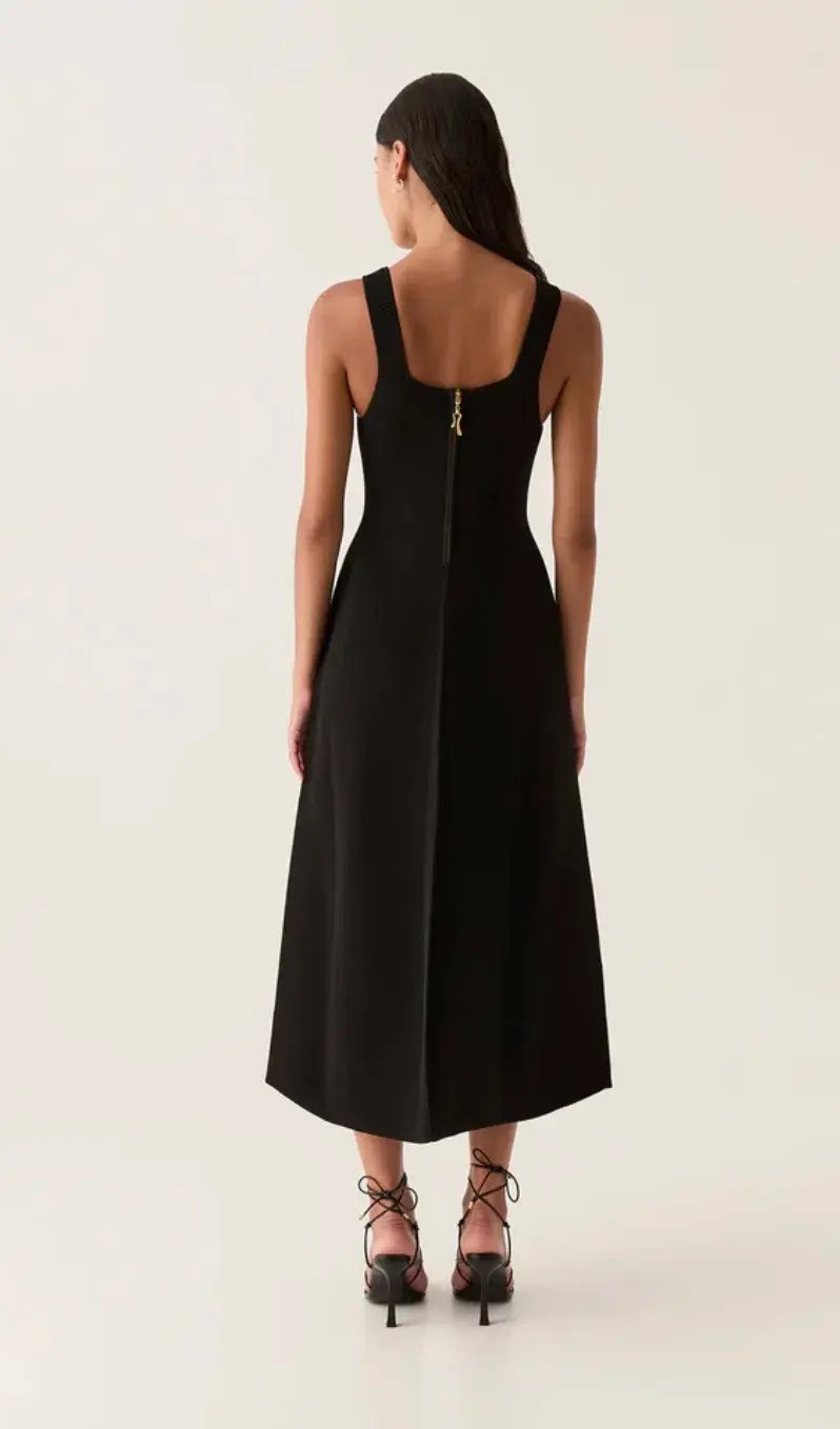 Aje Marisole Knit Midi Dress Black Size L / AU 12 photo 2