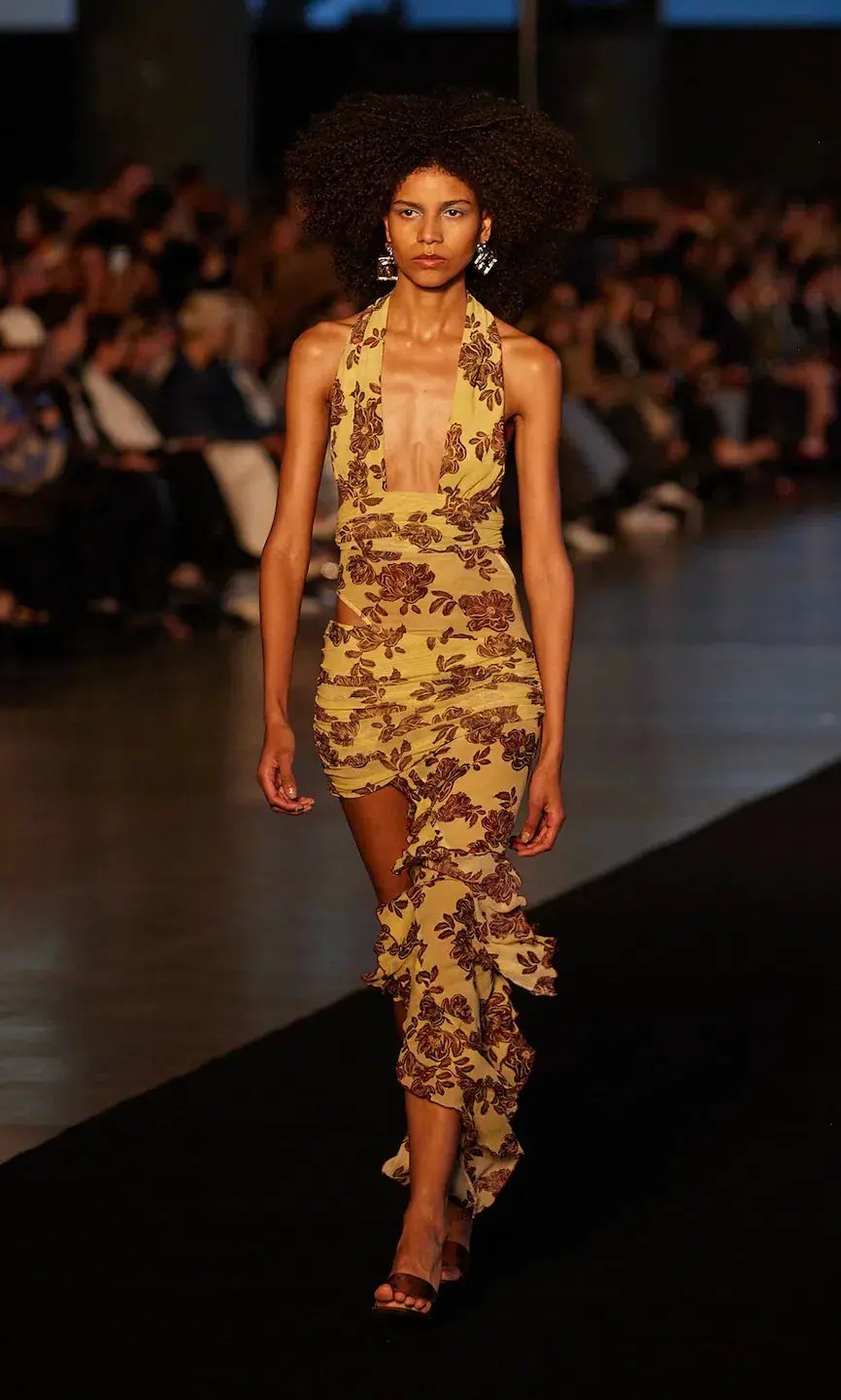 Bec & Bridge Malibu Bay Halter Dress in Yellow Floral Size 6 / AU 6-8 photo 8