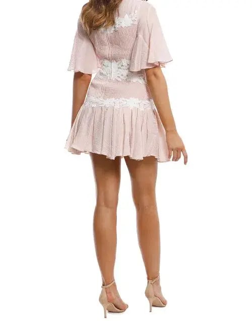 Keepsake The Label All Mine  Mini Dress Pink Applique Size 6 photo 2