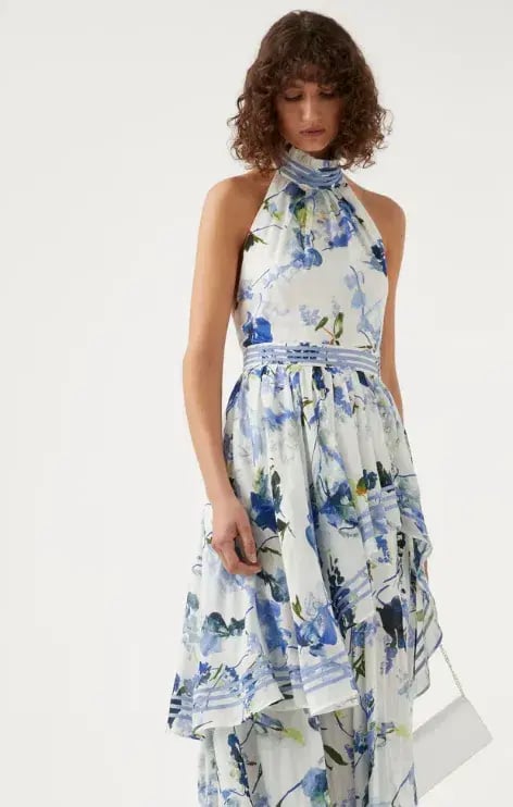 Aje Sienna Maxi Dress Lavenders Provence Floral Size 6 photo 4