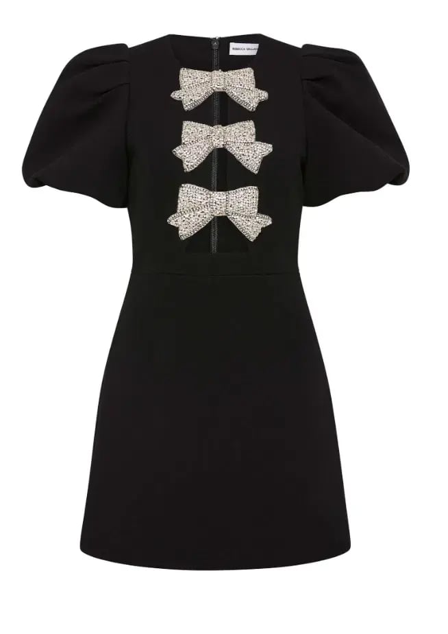 Rebecca Vallance Juliana Puff Sleeve Mini Dress Black Size 12 photo 5