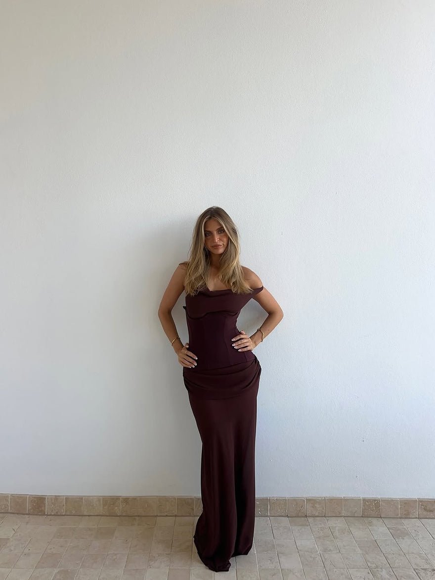 Natalie Rolt Cadence Gown in Espresso photo 3