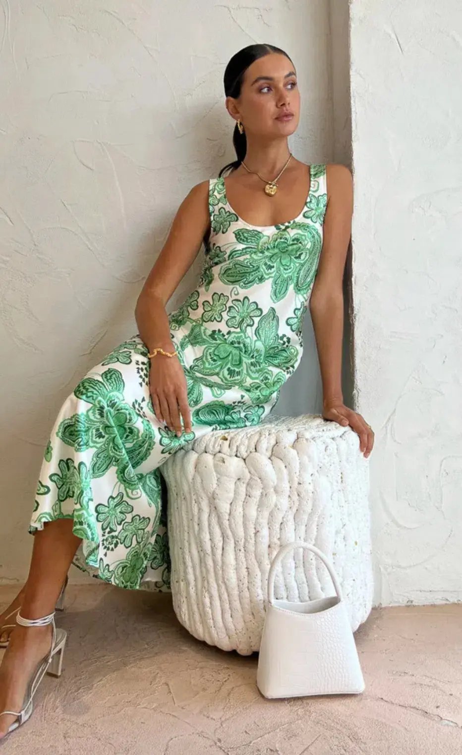 Hansen and Gretel Patricia Bias Cut Maxi Dress Greenhouse Size L / AU 12 photo 4
