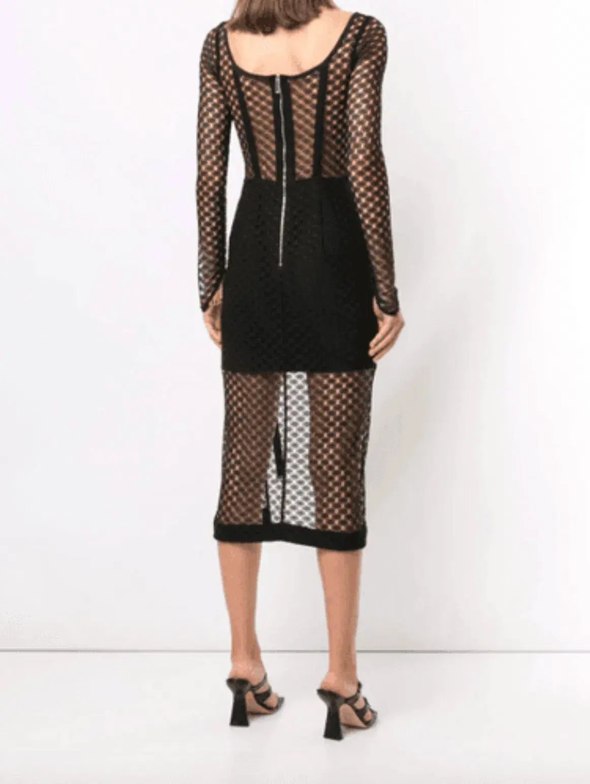 Dion Lee Corset Lace Black Bustier Dress Size 10 photo 3
