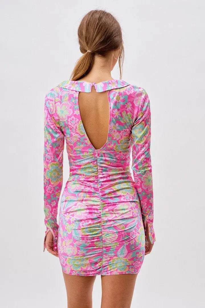 For Love and Lemons Julien Mini Dress Pink Size 10 photo 2