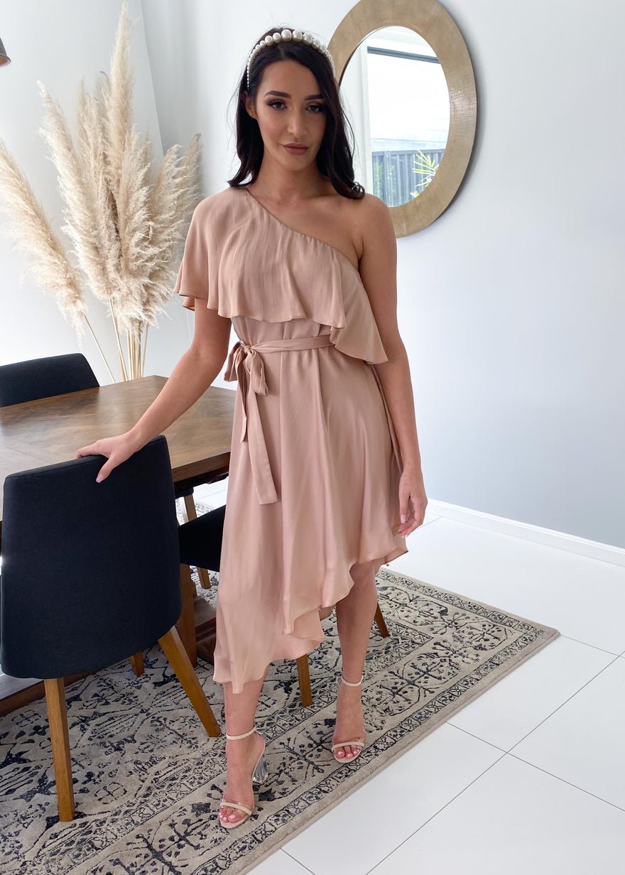 Zimmermann Sueded One Shoulder Midi Dress photo 2