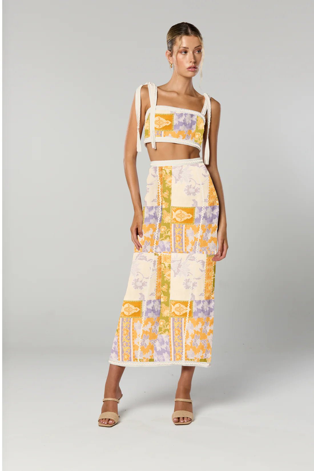 WINONA BILLIE CROP TOP - PATCHWORK FLORAL photo 2