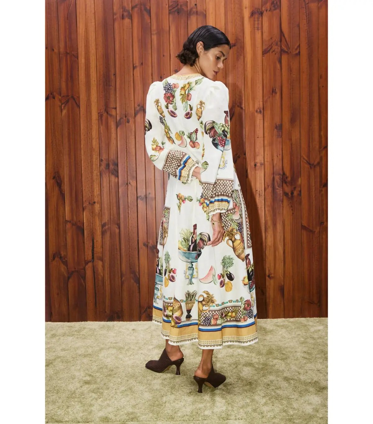 Alemais Mercado Midi Dress Print Size AU 10 photo 2