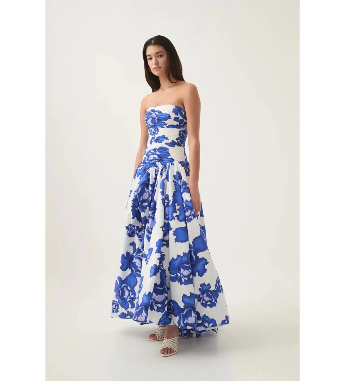 Aje Behold Maxi Dress in Boldly Blooming Cobalt Size 8 photo 2