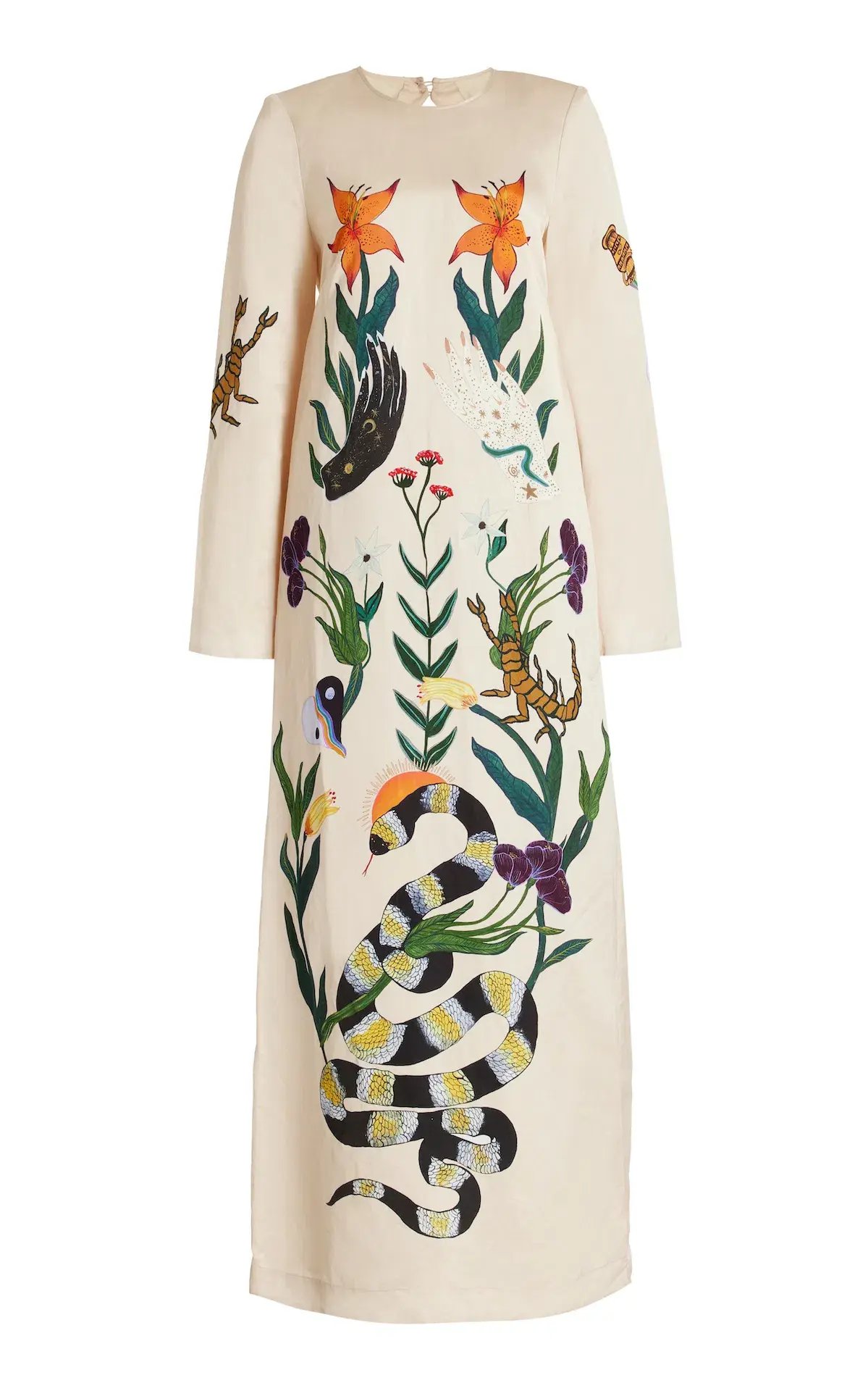 Alemais Zelda Midi Dress Champagne Multi Size AU 14 photo 5