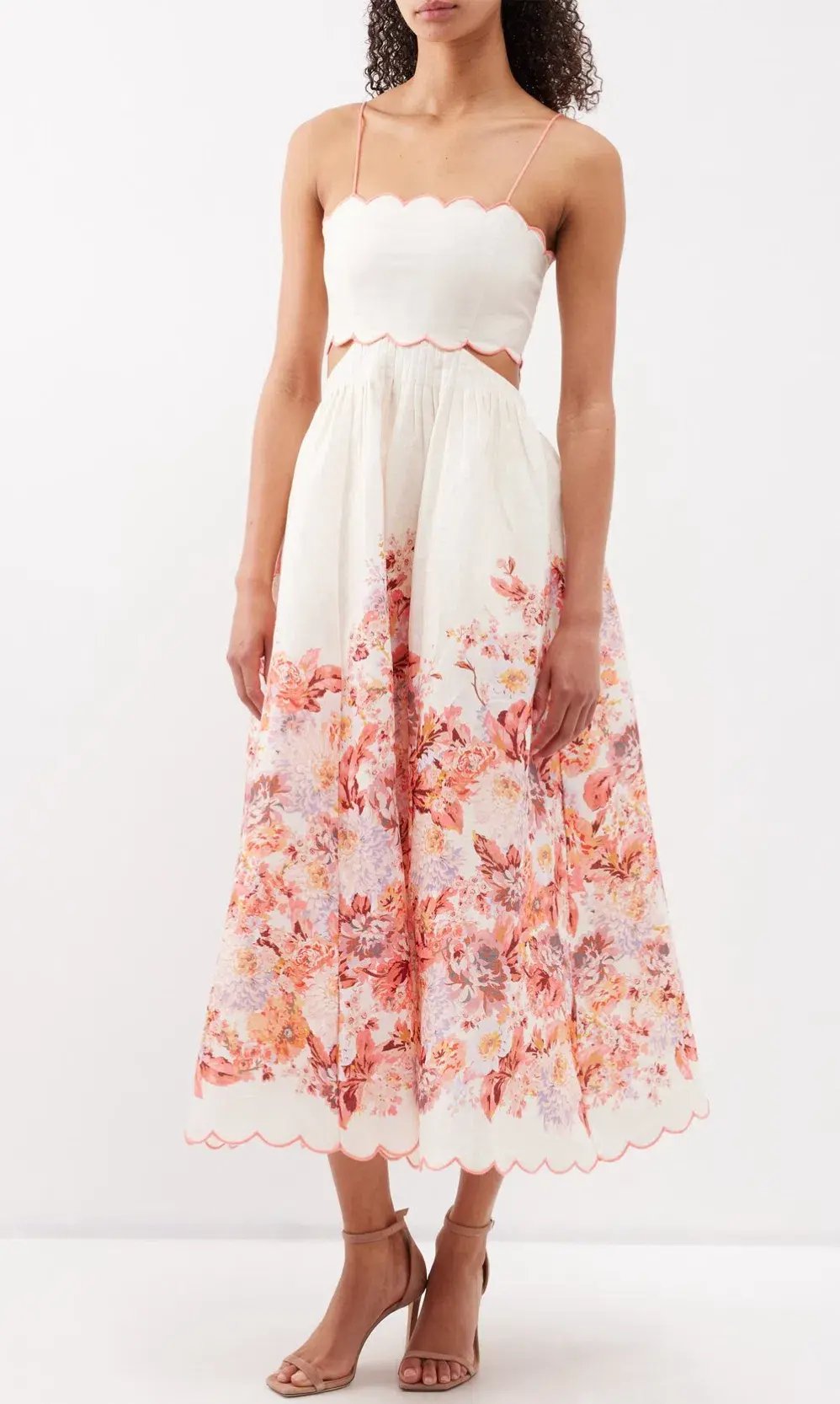 Sheike Faded Floral Maxi Dress Ivory Floral Size AU 12 photo 13