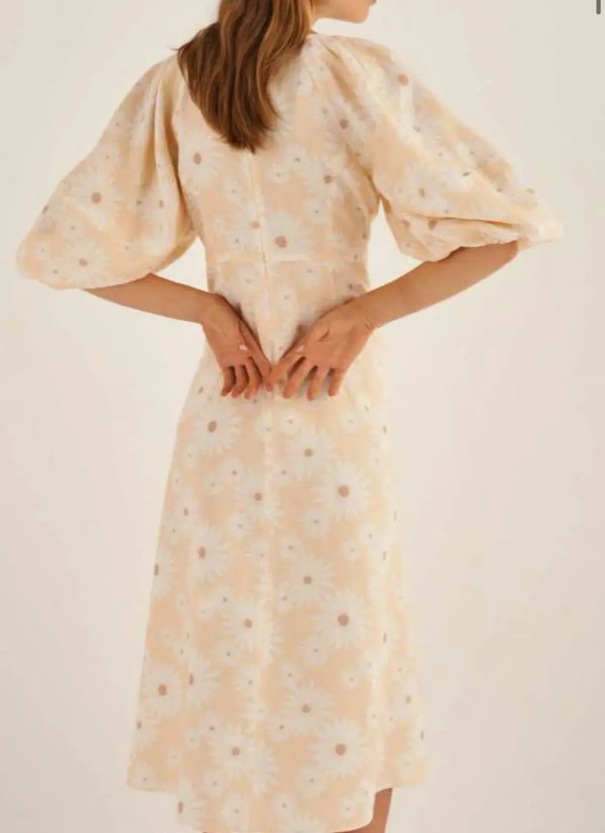 Oroton Daisy Print Dress Floral Size 12 photo 3