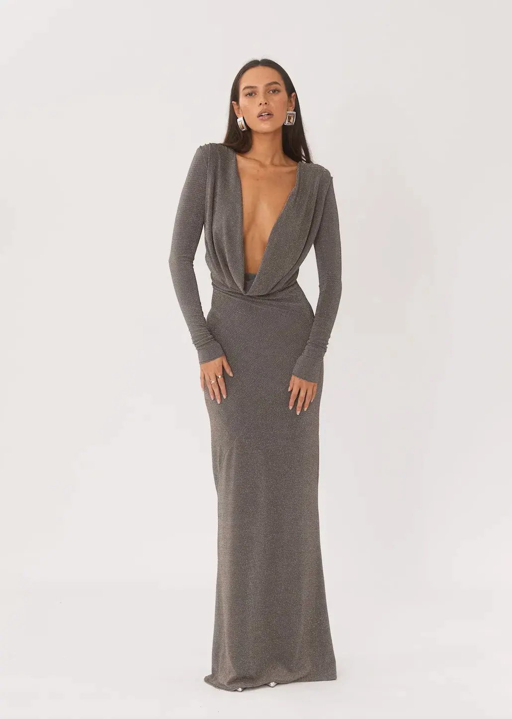 Arcina Ori Jen Dress Grey Size 8 photo 2