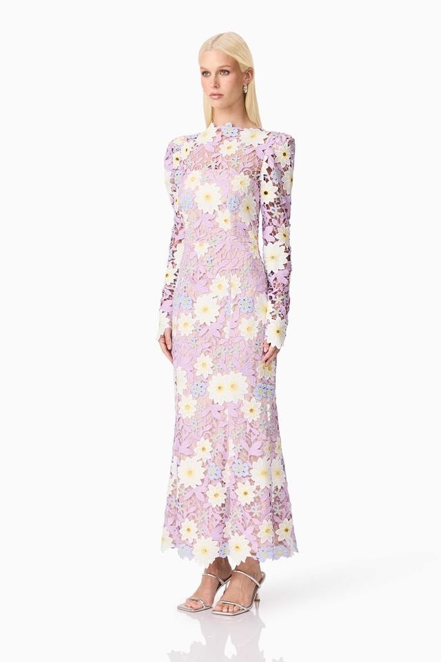 Elliatt Sigrid Midi Dress - Lilac Multi photo 2