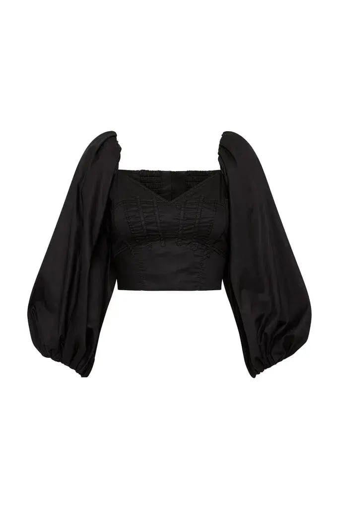 Aje Hester Corsetted Top Black Size 10 photo 6